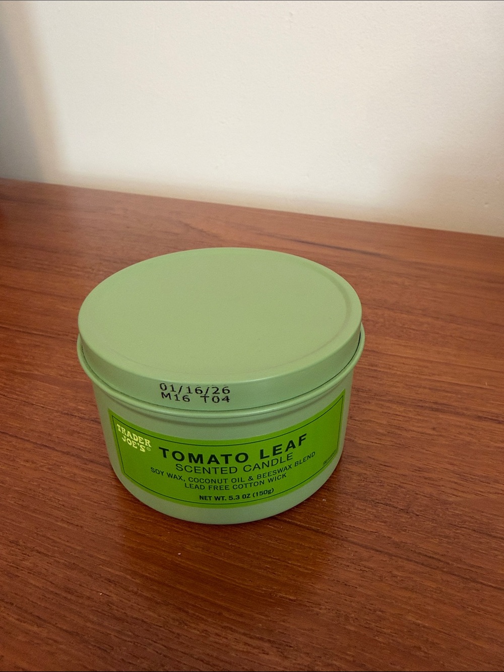 Trader Joe's Tomato Leaf Scented Candle